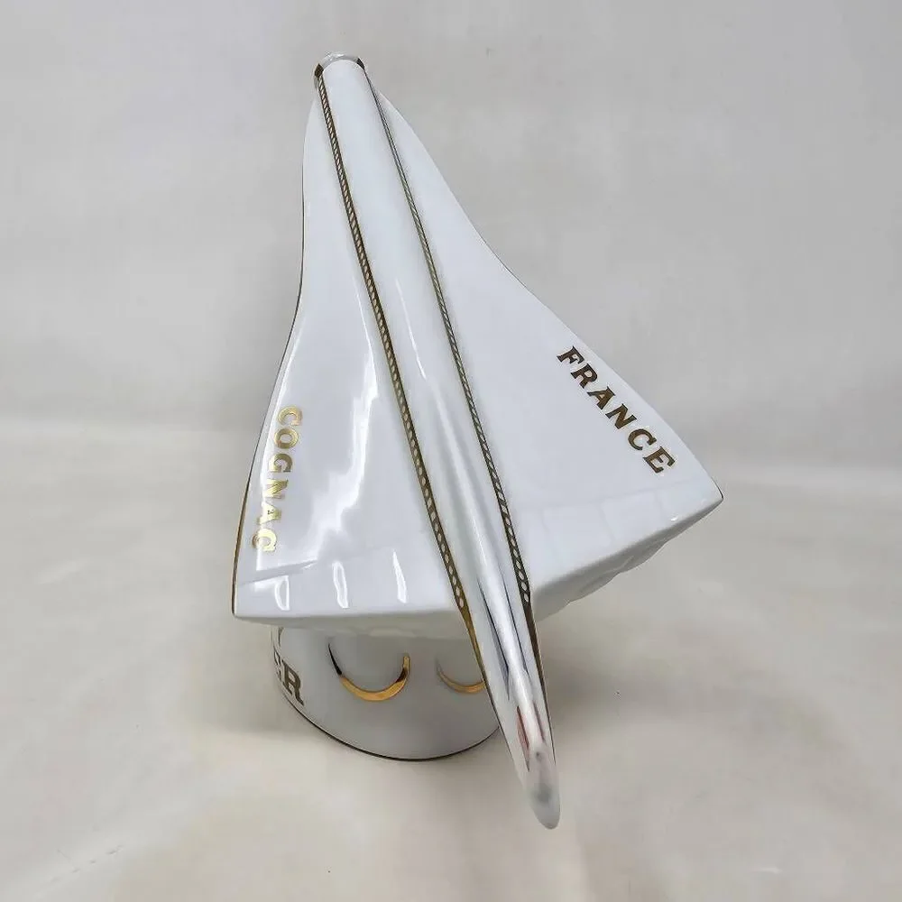 GAUTIER COGNAC WHITE AIR FRANCE CONCORD LIMOGES FRANCE PORCELAIN DECANTER READ